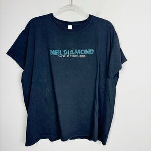 NEIL DIAMOND 2008 World Tour Black Short Sleeve T-Shirt Women’s Size X-Large